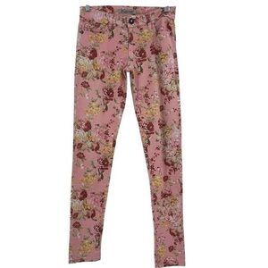 Emperial skinny jeans pink Floral pants Size 7